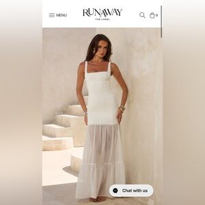 Runaway The Label Elegant White Maxi Dress